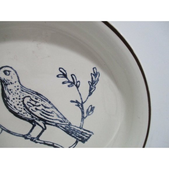 *Collectible 'rubel & co.' Cream Glazed with Blue Bird Design Round Plate - Picture 2 of 7